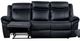 Furniture of America® Agata Black Manual Sofa-0