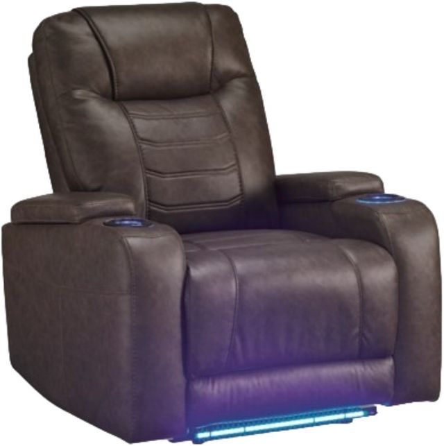 Signature Design by Ashley® Schooner Rocks Umber Power Recliner with Adjustable Headrest-0