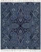 Surya Boteh Dark Blue 50"x60" Throw Blanket-1
