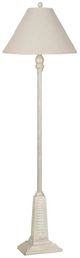 Lamps Per Se Distressed White Washed Floor Lamp-0