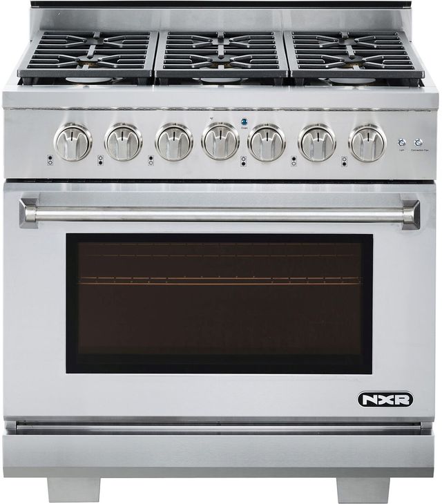 NXR Culinary Series 36" Stainless Steel Pro Style Gas Range-0