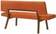 Armen Living Channell Orange/Walnut Upholstered Dining Bench-2