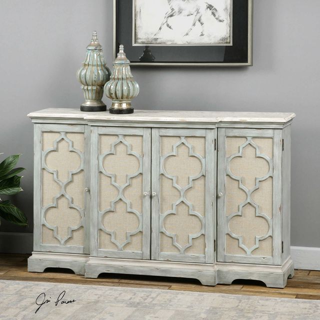Uttermost® Sophie Sea Gray Cabinet-1