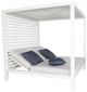 CabanaCoast® Customizable Muse Aluminum Outdoor Cabana Daybed Sling Roof with Black Panel-3