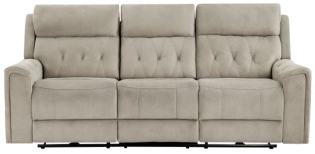 Homelegance® Celeste Taupe Double Power Reclining Sofa with Power Headrests-1