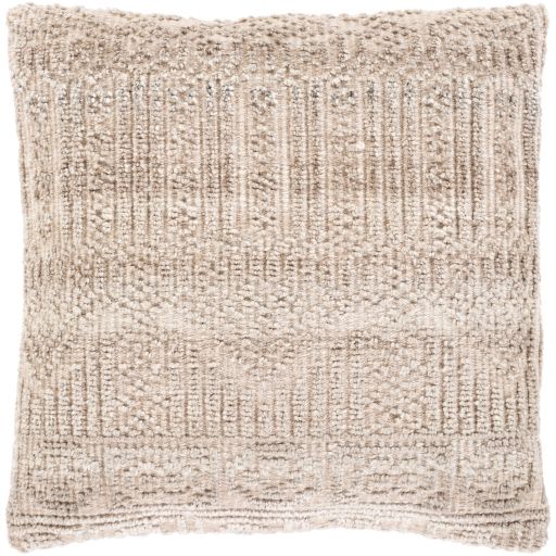 Surya Nobility Medium Gray 22"x22" Toss Pillow with Down Insert-0