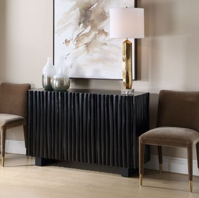 Uttermost® Mercado Black 3-Door Cabinet-2