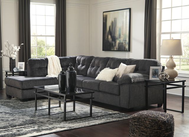 Signature Design by Ashley® Accrington 2-Piece Granite Left-Arm Facing Sofa Sectional and Chaise-2