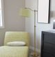 Cal® Lighting & Accessories Wilmington Antique Brass/White Down Bridge Floor Lamp-2