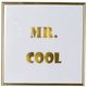 A & B Home 4-Piece Gold/White Mr. and Ms. Wall Art Set-1