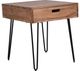 Jofran Inc. Rollins Natural End Table with Black Base-0