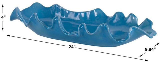 Uttermost® Ruffled Feathers Blue Bowl-2