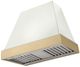 AGA Euclid 36" White Wall Mounted Range Hood  with Brushed Brass Trim-0