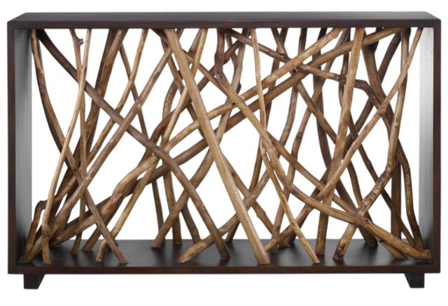 Uttermost® Teak Maze Walnut Console Table-3