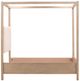 Dovetail Furniture Emmalyn Everest Cream/Light Warm Wash Queen Canopy Bed-2