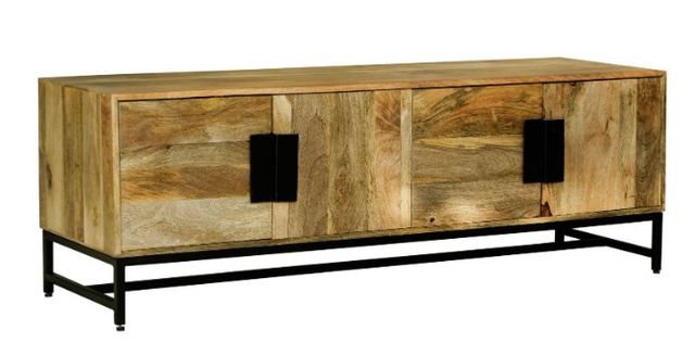 Jaipur Furniture Agra Range Black/Brown 4-Door Sideboard-0