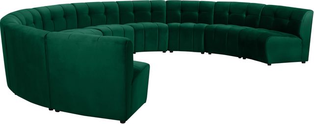 Meridian Furniture Limitless 10-Piece Green Velvet Modular Sectional-2