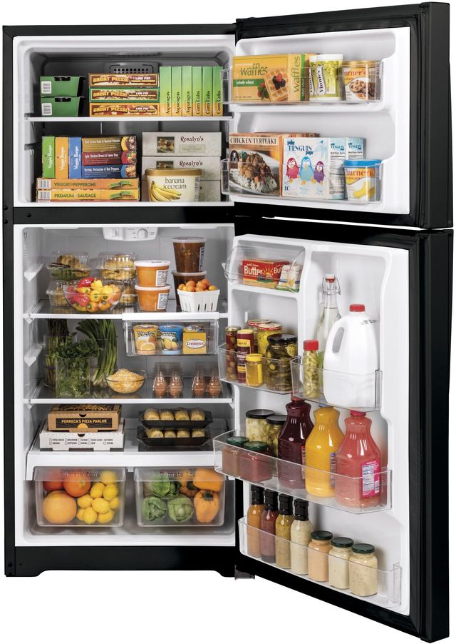 GE® 30" 19.1 Cu. Ft. Black Top Freezer Refrigerator-2