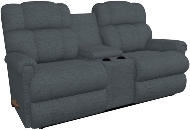 La-Z-Boy® Pinnacle Denim Manual Wall Reclining Loveseat with Console-0