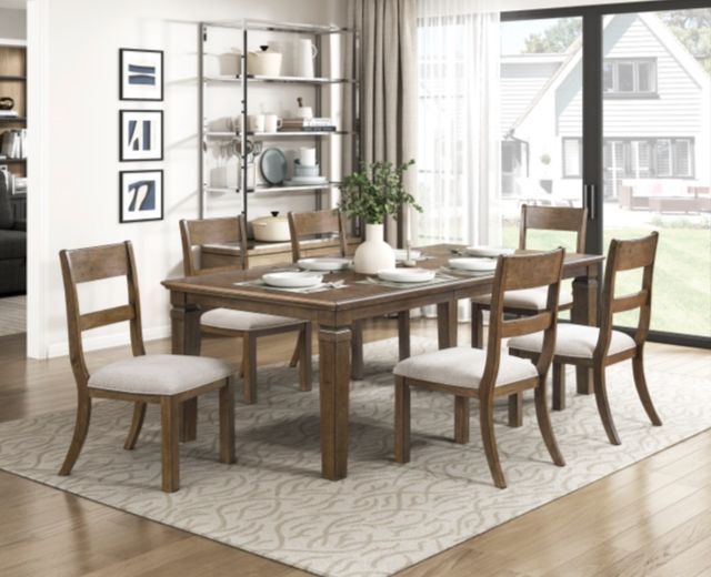 Homelegance® Quinn Light Brown Dining Table-1