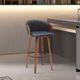 Armen Living Diana Black/Walnut Swivel Bar Stool-1