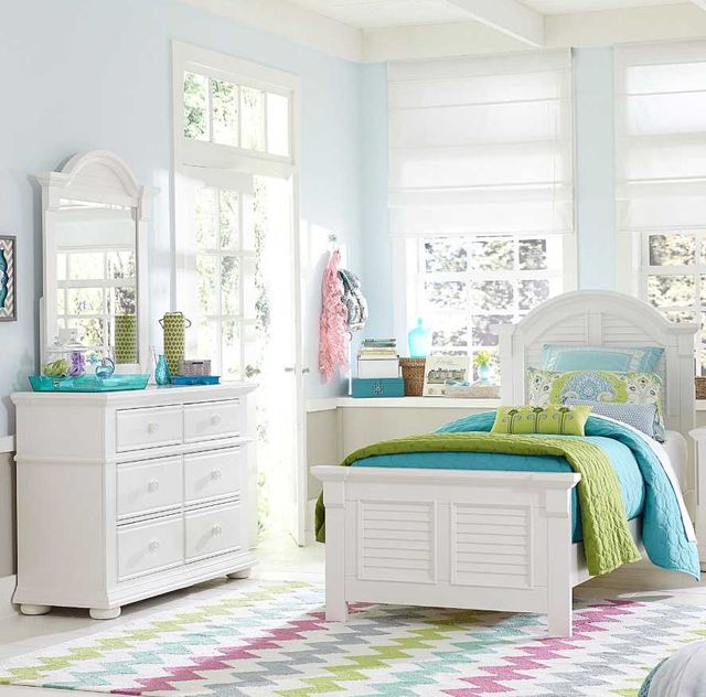 Liberty Furniture Summer House 3-Piece Oyster White Youth Twin Panel Bedroom Set-1