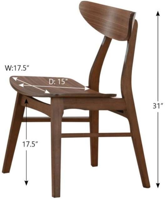 Winners Only® Uptown Medium Walnut Dining Side Chair-3