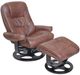 BarcaLounger® Jacque Hilton Whiskey Pedestal Recliner and Ottoman-0