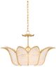 Currey & Company Bunny Williams Bebe Clear/Contemporary Gold Leaf Chandelier-2