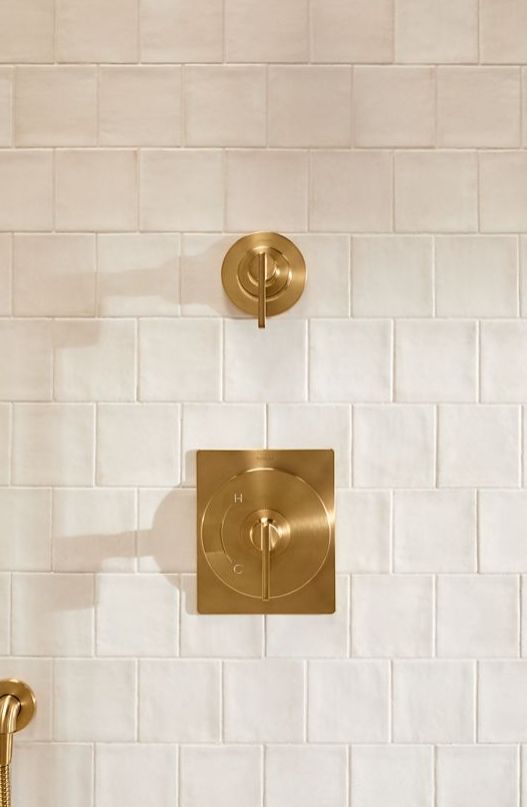 KOHLER® Castia® by Studio McGee MasterShower® Vibrant Brushed Moderne Brass Transfer Valve Trim with Lever Handle-3