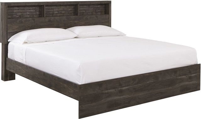 Benchcraft® Vay Bay 6-Piece Charcoal King Bookcase Panel Bed Set-1