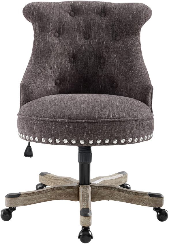 Linon Sinclair Charcoal Office Chair-3