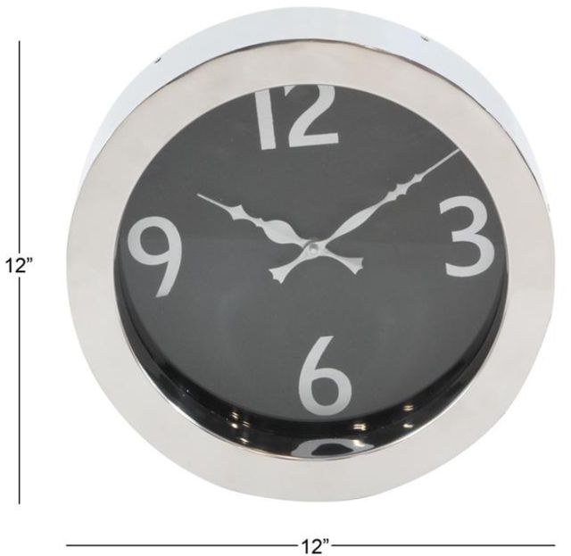 Deco Marche Silver 12" Wall Clock-2