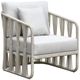 Intercon Alexa 5-Piece White Aluminum/Stone Outdoor Dining Set-3