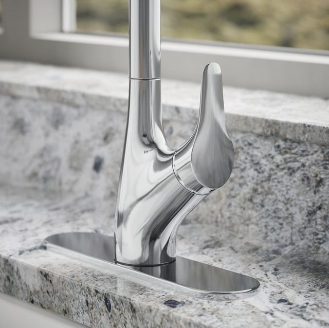 KOHLER® Rival® Polished Chrome Pull-Down Kitchen Sink Faucet with 2-Function Sprayhead-2