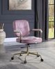 ACME Furniture Siecross Pink Leather Office Chair-1
