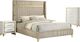 Coaster® Lucia 3-Piece Beige/White Queen Upholstered Panel Bedroom Set-0