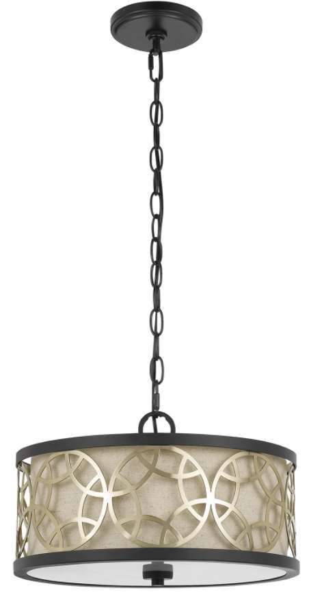 Cal® Lighting & Accessories Carmel Antique Brass/Black Pendant Chandelier-0