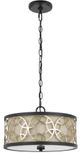 Cal® Lighting & Accessories Carmel Antique Brass/Black Pendant Chandelier-0