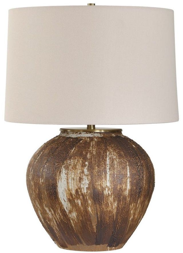Uttermost® McKinley Textured Chocolate Brown Table Lamp-0