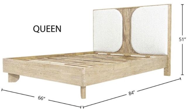 LH Home Haru Sand Wash Queen Panel Upholstered Bed-1