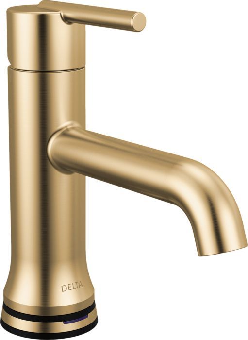 Delta Trinsic® Champagne Bronze Touch2O Bathroom Faucet with Touchless Technology with Lever Handle-0