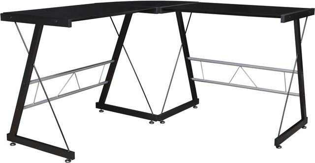 Signature Design by Ashley® Mallistron Black/Silver Office L-Desk-0