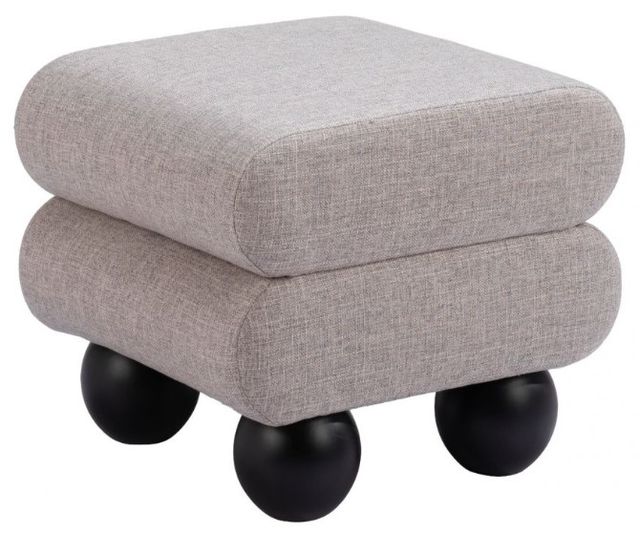 Zuo® Modern Davao Gray Ottoman-0