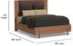 Flexsteel® Lincoln Brown/Walnut Queen Upholstered Panel Bed-2