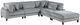 Homelegance® Robstown 5-Piece Gray Modular Sectional with Ottoman-0
