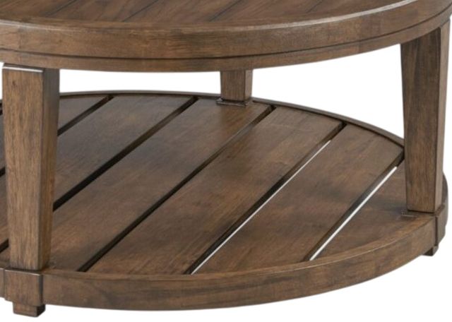 Creek Side Customs Oliver Brown Round Cocktail Table-1