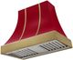 AGA Cascade 36" Piccadilly Red Wall Mounted Range Hood  with Antique Brass  Trim-0