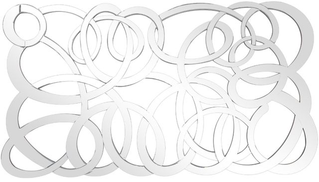 Deco Marche U Select Silver 35" Abstract Wall Mirror-0