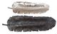 A & B Home Afton 2-Piece Black/Silver Decorative Aluminum Leaf Tray Set-1